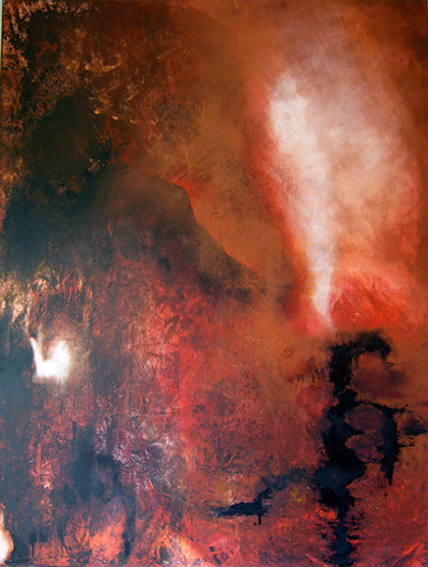 Toile acrylique et encre de chine - Murakami - vamérie Georgeon